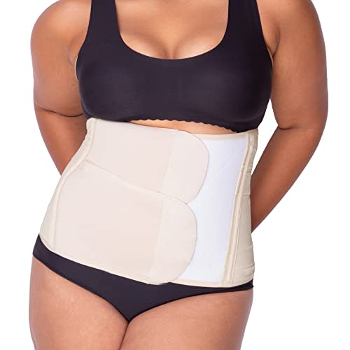 Belly Bandit - Luxe Postpartum Belly Wrap - Abdominal Binder and Targeted Compression Belt After Birth, Women’s Belly Support Band for Postpartum and C-Section Recovery - Regular Fit, Nude, Medium
