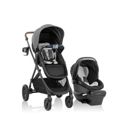 Evenflo Shyft Intuiti+ Travel System Featuring Revolve180 Litemax Nxt With Sensory Soothe - Travertine
