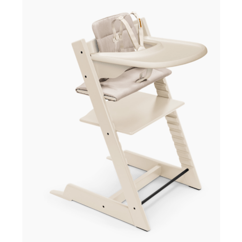 Stokke Tripp Trapp High Chair Complete² - Whitewash/Nordic Grey Cushion/White Tray