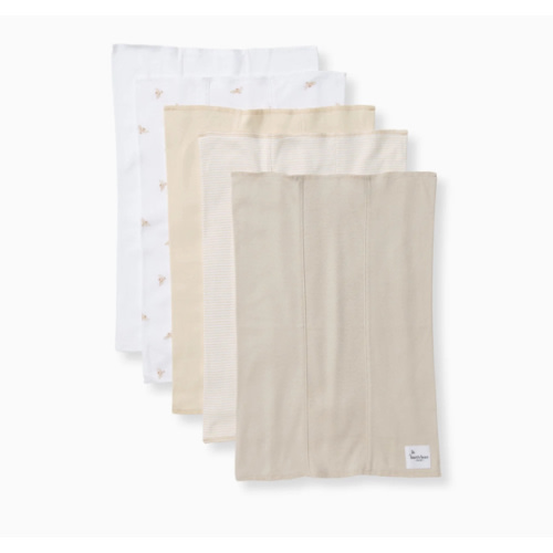 Golden Bee Organic Cotton Burp Cloths 5 Pack