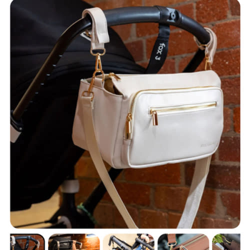 LuxeLittleOne™ Vegan Leather Pram Caddy