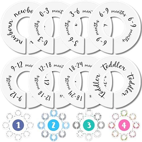 Baby Closet Dividers (Original) by Eli with Love – Set of 8 Baby Closet Size Dividers – Ideal Baby Clothes Dividers for Closet – Helps Organize Nursery Closet Hangers by Size/Age