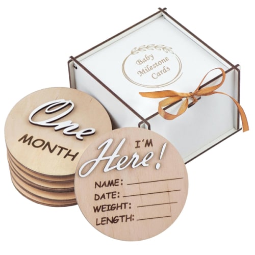 3D Wooden Monthly Milestone Cards, For Baby Photos, Monthly Milestone Marker, Monthly Milestone Wood Discs, Baby Months Signs, Baby Shower Gift, Milestone Wooden Circles, Monthly Baby Milestone