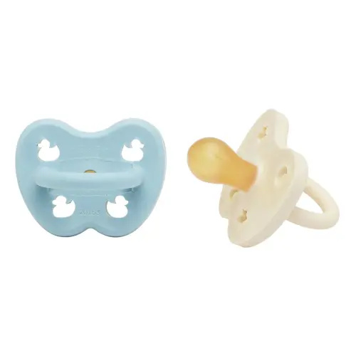 Natural Rubber Pacifier ROUND Newborn 0+ Months Two-Pack - Round 0-3 months