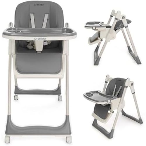 Cochildor 3-in-1 Foldable High Chair for Babies & Toddlers, Gray