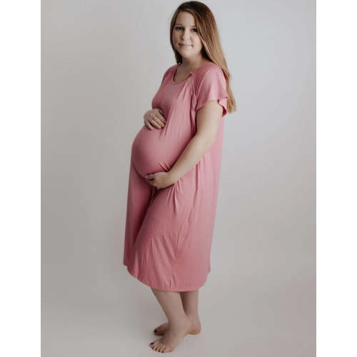 Rose Pink Labor & Delivery Gown - Milk & Baby – Milk & Baby