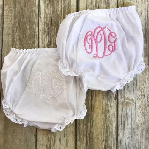 Monogrammed Baby Girl Bloomers