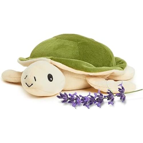 warmies Microwavable & Weighted Stuffed Animals, Turtle - Heated Stuffed Animal Plushie for Warmth & Comfort - Cute Soft Plush Toys for Adults & Children (Boys, Girls, Babies & Toddlers)