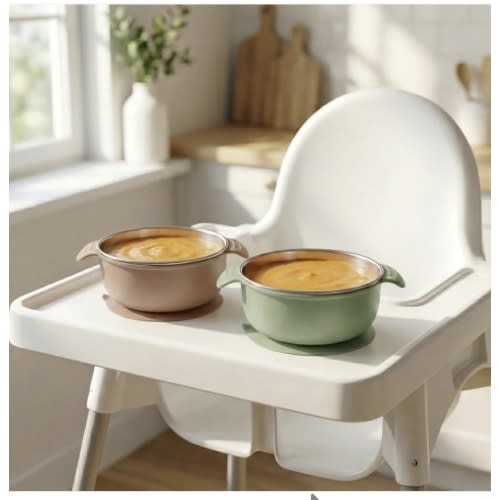 PRE ORDER! Stainless Steel Bowl Set of 2 (Mocha Mousse & Sage Green) – Tots Ground