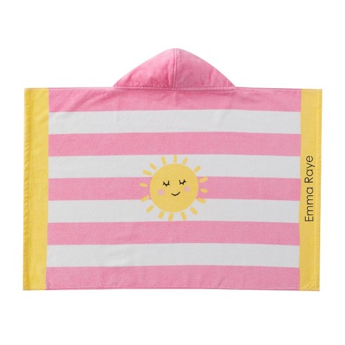 Sunshine Stripe Baby Beach Hooded Towel