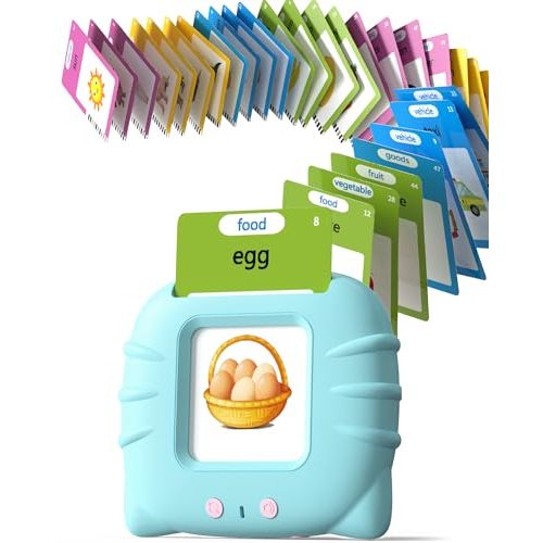 Airbition Talking Flash Cards for Toddler 1 2 3 4 Year Olds, Language Learning Toys, Pocket Speech Therapy Toys, Autism Toys, Montessori Toys with 224 Words, Children's Sensory Educational Toys