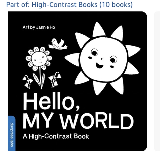 Hello, My World: A High-Contrast Board Book for Babies, Perfect for a Shower Gift