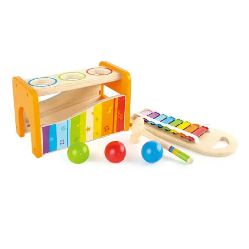 Hape Pound & Tap Bench with Slide Out Xylophone - – HapeToys