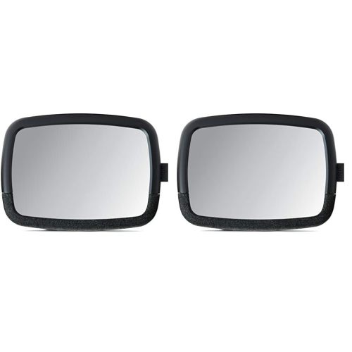 Munchkin® Brica® 360 Pivot Baby in-Sight® Wide Angle Adjustable Car Mirror, Crash Tested and Shatter Resistant, Black (Pack of 2)