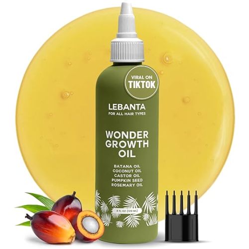 Batana Oil For Hair Growth - 100% Pure, Raw & Natural Blend With Organic Castor, Pumpkin Seed, Coconut and Rosemary Oil - Thicker, Stronger Hair For Men & Women Scalp (1 Pack)