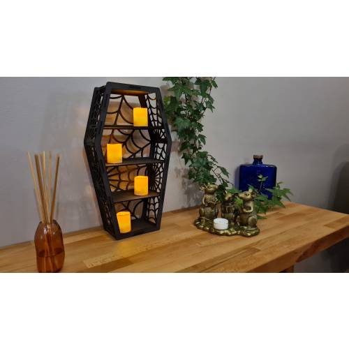 Gothic Coffin Shelves Spiders web