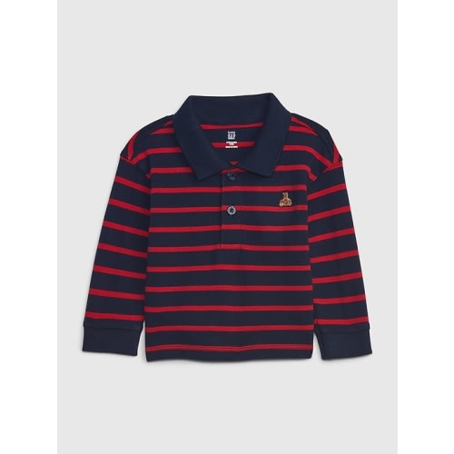 Baby Stripe Pique Polo Shirt in multi, size: 12-18 M