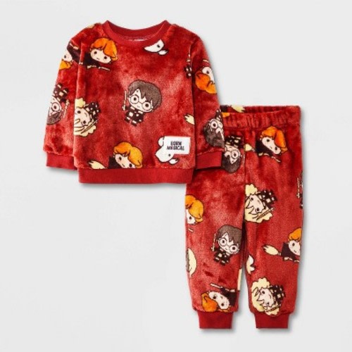 Baby Boys' Harry Potter Woobie Fleece Top and Pants Set - Red, Size: 0-3M