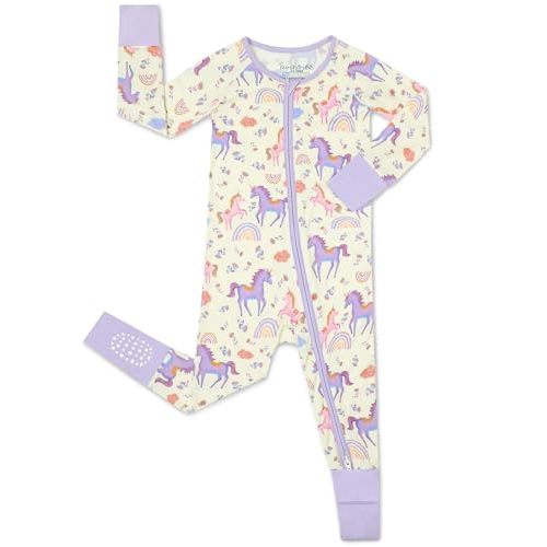 babee Reshinee Bamboo Viscose Baby Footie Pajama, Zipper Pajamas for Baby Boys & Baby Girls 0-24M