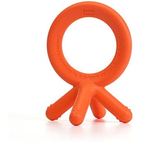 Comotomo Silicone Baby Teether, Orange