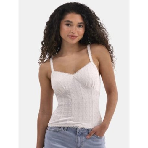 No Boundaries Lace Trim Cami Top, Women's