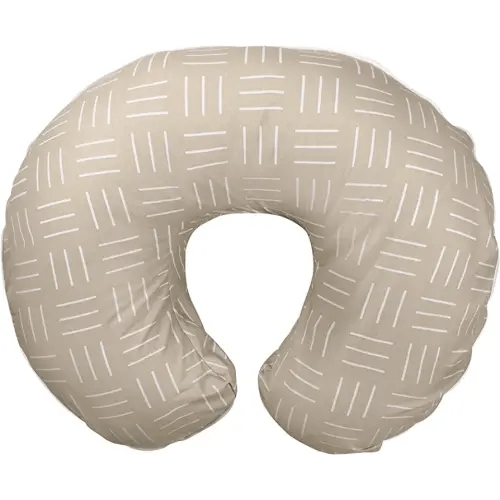 Boppy Organic Nursing Pillow and Positioner | Sand Criss Cross | Breastfeeding, Bottle Feeding, Baby Support | with Organic Cotton Cover | Awake-Time Support | Amazon Exclusive