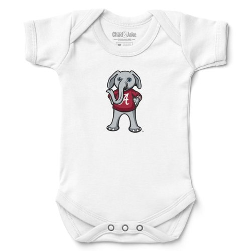 Alabama Crimson Tide Chad & Jake Newborn & Infant Mascot Logo Bodysuit - White