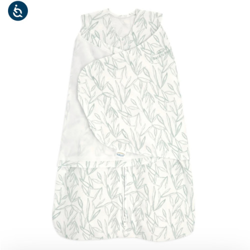 100% Cotton Baby Swaddle Green Leaves | Newborn | HALO US