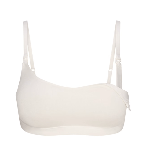 COTTON JERSEY MATERNITY NURSING SCOOP BRALETTE | MARBLE