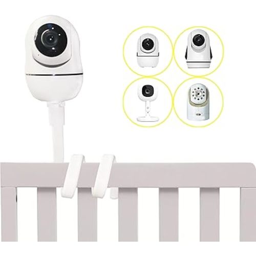 GUCHO Baby Monitor Mount for Crib, Compatible with HelloBaby HB65/HB40/HB6550/HB66/HB6339/HB6550 Pro,Infant Optics DXR-8/8 Pro,OKAIDI,Nanit Pro,Baby Monitor Flex Holder,Universal Baby Monitor Stand