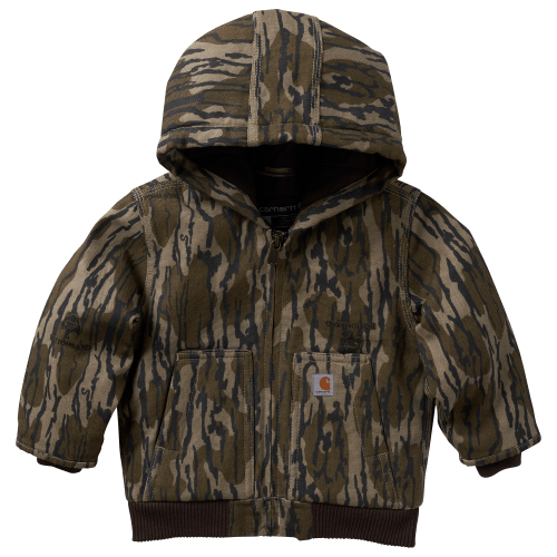 Carhartt Canvas Insulated Hooded Camo Active Jacket for Babies, Toddlers, and Boys