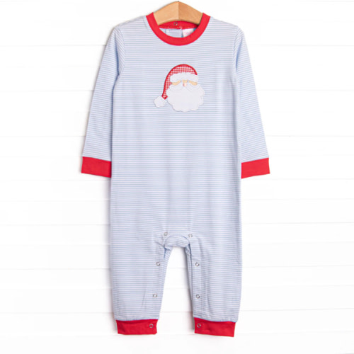 Checking It Twice Applique Romper, Blue – Stitchy Fish