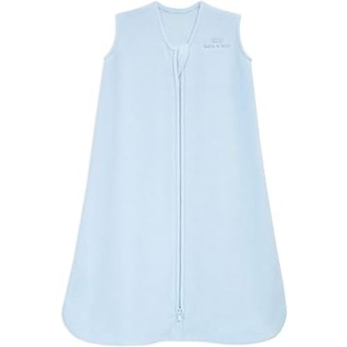 HALO Sleepsack Micro-Fleece Wearable Blanket, TOG 1.0, Baby Blue, Medium