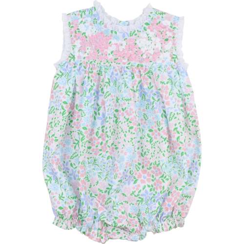 Pink Floral Embroidered Fiesta Bubble – Cecil & Lou