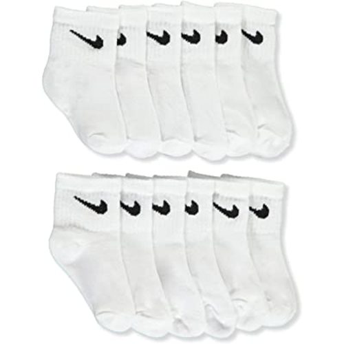 Nike Kids Logo Pack Socks (Infant/Toddler) White 12-24 Months (2-3 Infant)