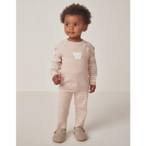 Organic Cotton Kitten Sweater (0–18mths)