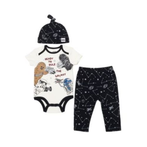 Baby Star Wars The Mandalorian Bodysuit Pants and Hat 3 Piece Outfit Set