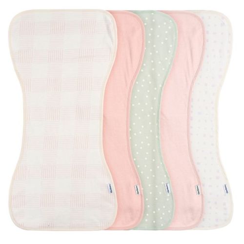 Gerber Baby Neutral Burp Cloths - Tan Grey - One Size Fits Most - 5-Pack