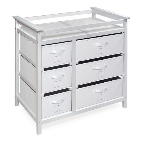 Badger Basket Modern Baby Changing Table with Six Baskets