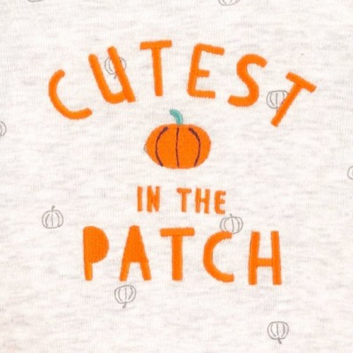 Baby Halloween Cute Patch Bodysuit - Just One You® made by carter's Gray/Orange 3M