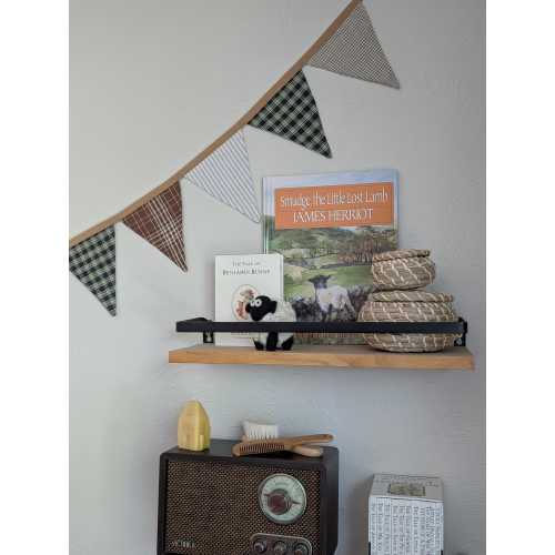 Dark Green and Brown/Vintage Boy Room Bunting Banner/ Handmade Ralph Lauren Inspired Nursery Decor/ Classic Pennant Banner/ Plaid Bunting