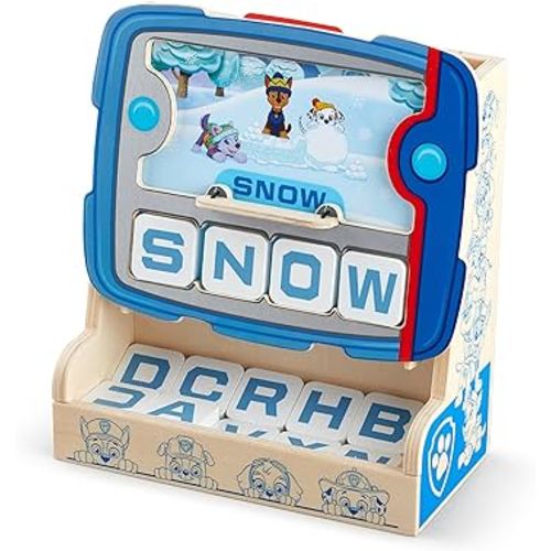 Melissa & Doug PAW Patrol Wooden See & Spell Pup Pad Game - PAW Patrol Spelling Activity, PAW Patrol Toys, Word Games For Kids Ages 4+ - FSC-Certified Materials, Multicolor, 11.9 x 11.15 x 4.65