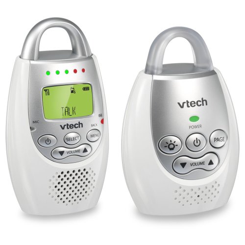 VTech DM221 Audio Baby Monitor with up to 1,000 ft of Range, Vibrating Sound-Alert, Talk Back Intercom & Night Light Loop