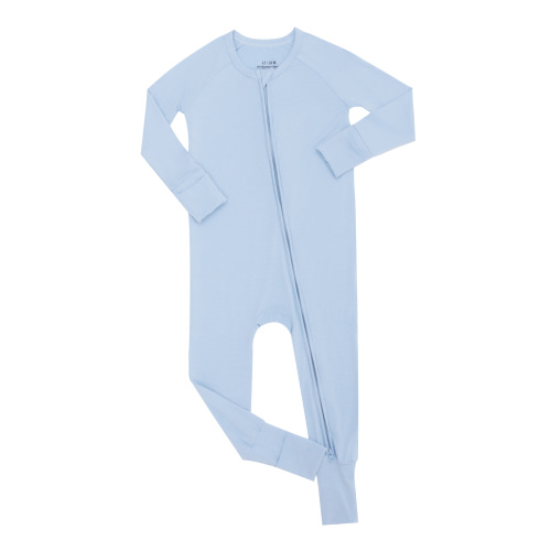 WIBACKER Baby Unisex Bamboo Viscose Pajamas with Mitten Cuffs-Boys Girls Front Zip Long Sleeve Sleepers