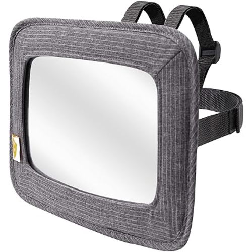 GoldBug Soft Sided Rear & Forward Facing Safety Mirror for Baby & Toddler - Shatter Resistant - Jumbo Baby Car Mirror