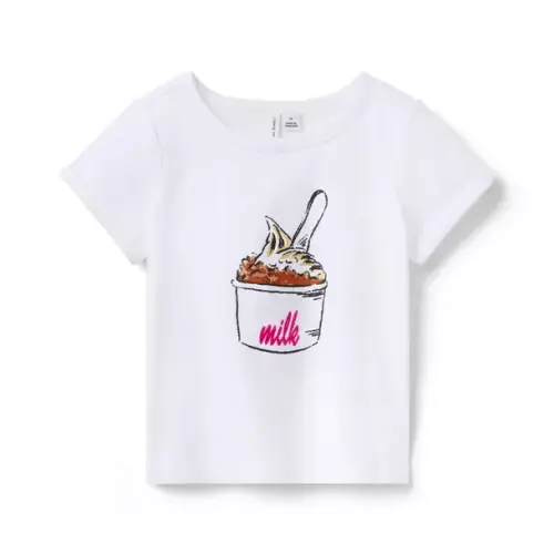 Girl White Milk Bar x Janie and Jack Ice Cream Tee by Janie and Jack