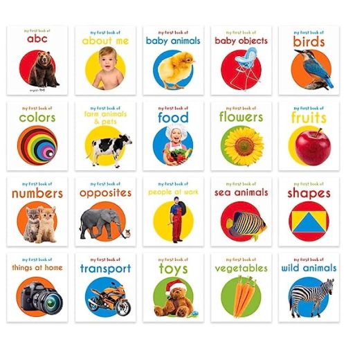 My First Complete Learning Library: Boxset of 20 Board Books Gift Set for Kids (Horizontal Design)