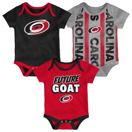Newborn Carolina Hurricanes Loyal Buddies Three-Pack Bodysuit Set