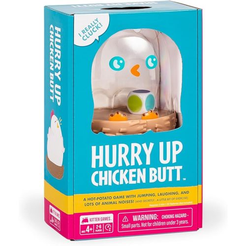 Exploding Kittens Hurry Up Chicken Butt 2-6 Players - Ages 4+ - 2 Minutes to Play - Hot Potato Style Card Game - Fun Card Game, Family Game Night, Creative Kids Game