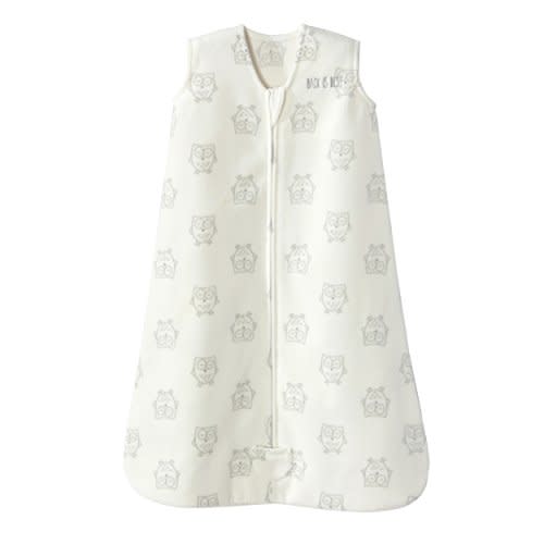 HALO Sleepsack Micro Fleece Wearable Blanket, TOG 1.0, Owls Cream, Small